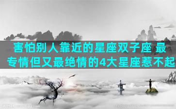 害怕别人靠近的星座双子座 最专情但又最绝情的4大星座惹不起